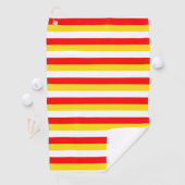 Serviette De Golf Rayures du drapeau de Guernesey rouge jaune blanc (En situation)