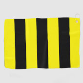 Serviette De Golf Rayures jaunes et noires (Horizontal)