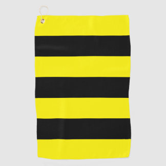 Serviette De Golf Rayures jaunes et noires