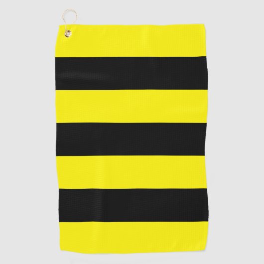 Serviette De Golf Rayures jaunes et noires (Devant)