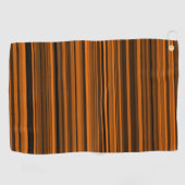 Serviette De Golf Rayures Marron Noir Orange (Horizontal)