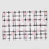 Serviette De Golf Rayures noires roses (Horizontal)