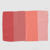 Serviette De Golf Rayures Rose Corail (Horizontal)