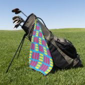 Serviette De Golf Rayures rose jaune (Vert)
