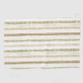 Serviette De Golf Rayures vert brun crème (Horizontal)