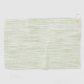 Serviette De Golf Rayures Vertes Blanches (Horizontal)
