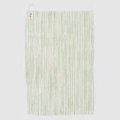 Serviette De Golf Rayures Vertes Blanches (Devant)