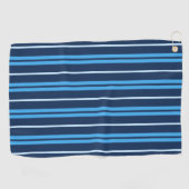 Serviette De Golf Rayures verticales bleues de largeur variable (Horizontal)