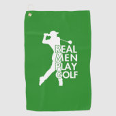 Serviette De Golf Real Man Play Golf Funny Golf Thème (Devant)