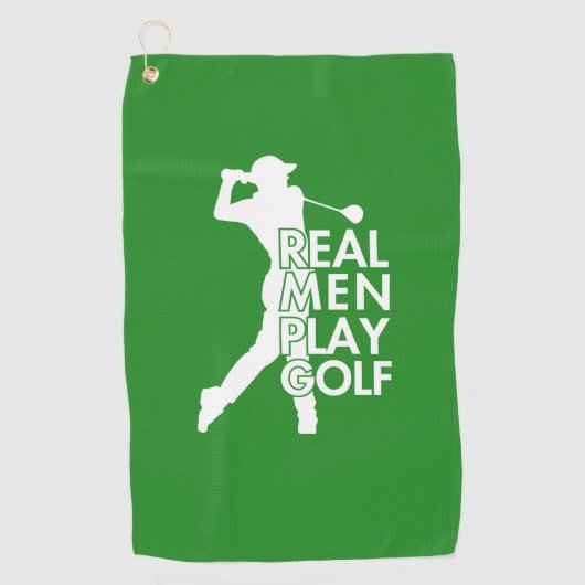Serviette De Golf Real Man Play Golf Funny Golf Thème (Devant)