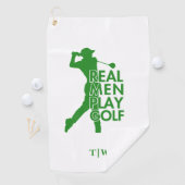 Serviette De Golf Real Man Play Golf Funny Golf Thème (En situation)
