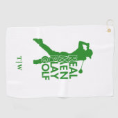 Serviette De Golf Real Man Play Golf Funny Golf Thème (Horizontal)