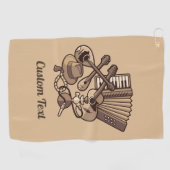 Serviette de golf Rebetiko Icons (Horizontal)