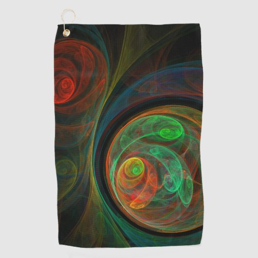 Serviette De Golf Reborn Green Art Abstrait (Devant)