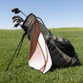 Serviette De Golf Rectangle de trapèze beige sous tôle brun foncé (Vert)