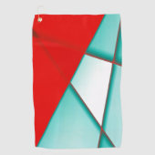 Serviette De Golf Rectangle de trapèze de turcoise lisse sous feuill (Devant)