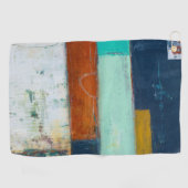 Serviette De Golf Rectangles Abstraites (Horizontal)