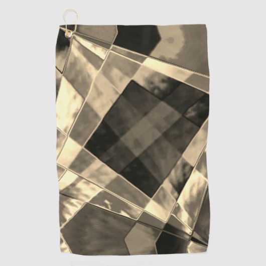 Serviette De Golf Rectangles inclinées dans les tons bois ou beige? (Devant)