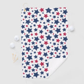 Serviette De Golf Red and Blue Stars - motif de drapeau américain (En situation)