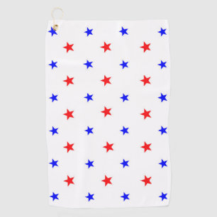 Serviette De Golf Red and Blue Stars - Starry Sky Motif