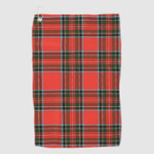 Serviette De Golf Red Black and White Plaid Pattern (Devant)