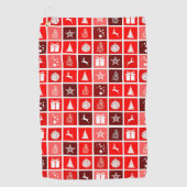Serviette De Golf Red Christmas Holiday Cute Tree Reinder (Devant)