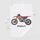 Serviette De Golf Red dirt bike motorcycle (En situation)