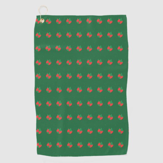 Serviette De Golf Red Green Abstract (Devant)