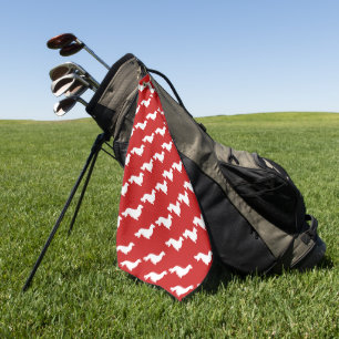 Serviette de golf Red Long Hair Dachshund