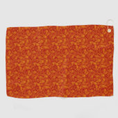 Serviette de golf Red Orange Paisley (Horizontal)