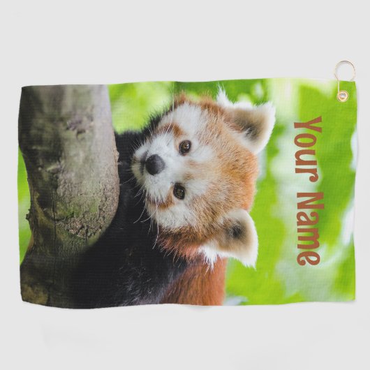 Serviette de golf Red Panda (Horizontal)