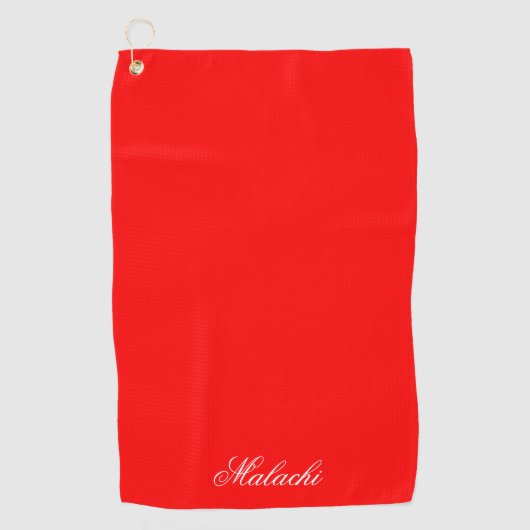 Serviette De Golf Red Personalized Golf Towel with Custom Name (Devant)