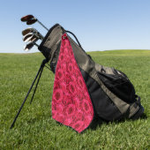 Serviette de golf Red Roses (Vert)