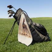 Serviette De Golf Red Rust Brown Doberman Pinscher Dog (Vert)