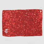 Serviette De Golf Red sparkling glitter pattern (Horizontal)