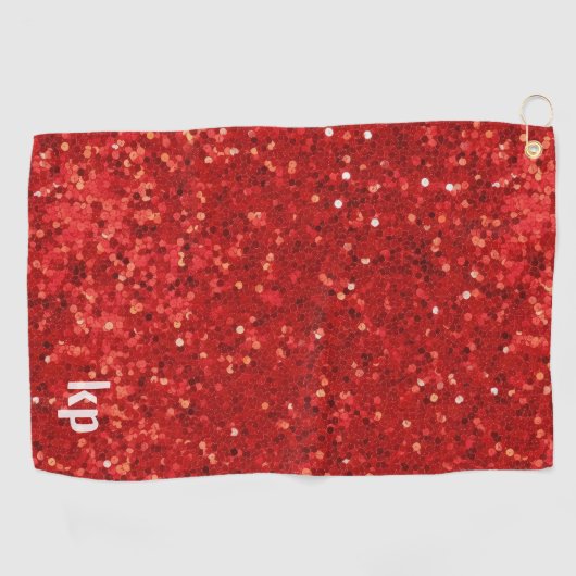 Serviette De Golf Red sparkling glitter pattern (Horizontal)