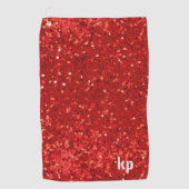 Serviette De Golf Red sparkling glitter pattern (Devant)