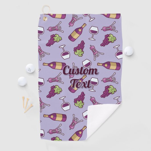 Serviette de golf Red Wine Motif (En situation)