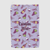 Serviette de golf Red Wine Motif (Devant)