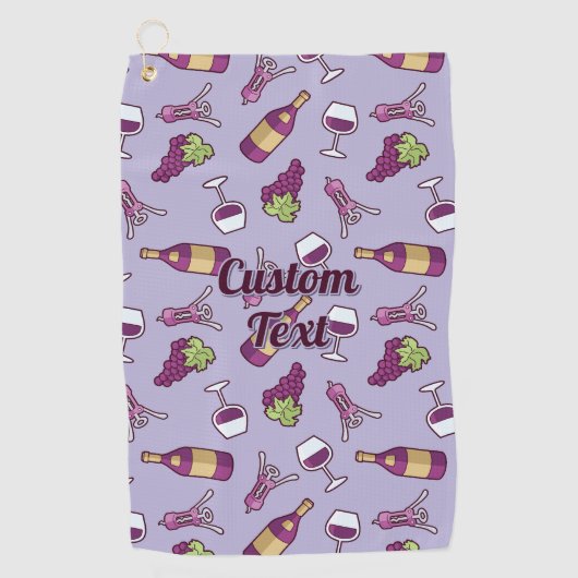 Serviette de golf Red Wine Motif (Devant)