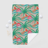 Serviette De Golf Regard de toile de jute de palmier de Flamant rose (En situation)