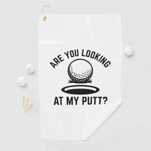 Serviette De Golf Regarde-Tu Mon Putt (En situation)