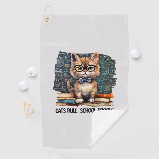 Serviette De Golf Règle des chats, Drools scolaires (En situation)