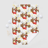 Serviette De Golf Reindeer Drunk Funny Caractère de Noël (En situation)