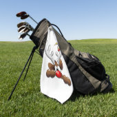 Serviette De Golf Reindeer Puzzled drôle Caractère de Noël (Vert)