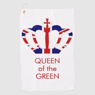Serviette De Golf Reine de la couronne verte de Union Jack