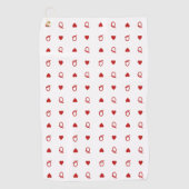 Serviette De Golf Reine des Coeurs Reine des Cours Saint-Valentin (Devant)