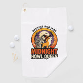 Serviette De Golf Reine des Hurlements de Chien d'Halloween (En situation)