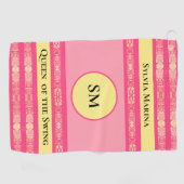 Serviette De Golf Reine du Swing Rose (Horizontal)
