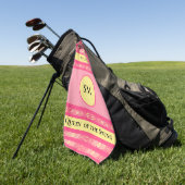 Serviette De Golf Reine du Swing Rose (Vert)